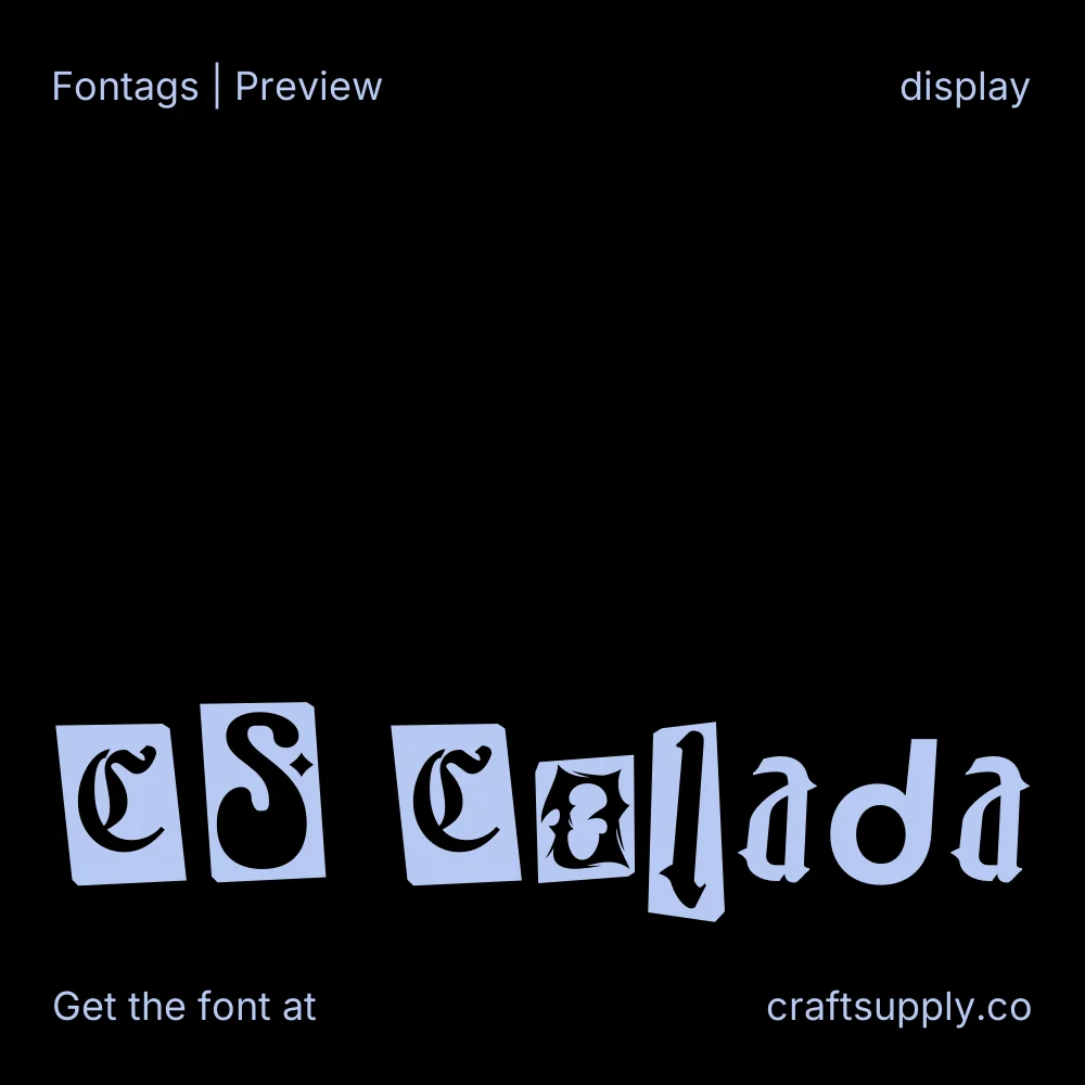 CS Colada font specimen
