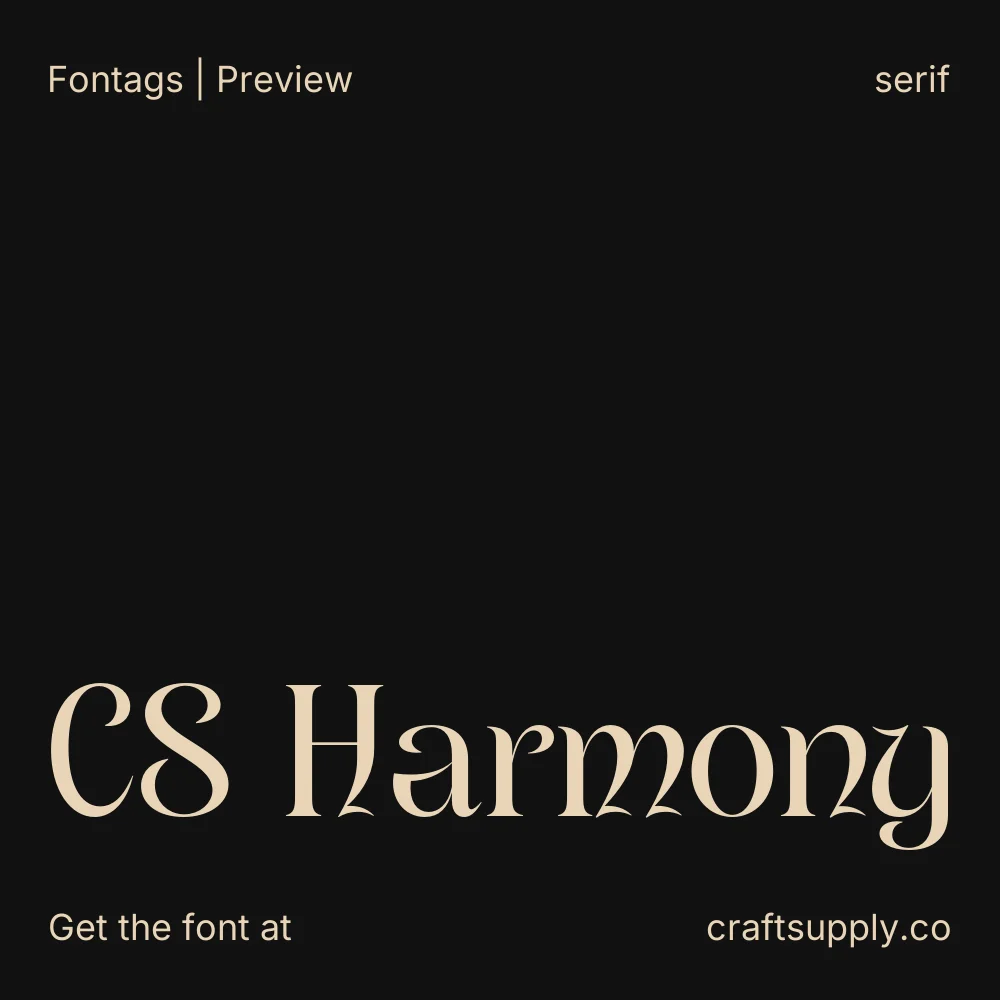 CS Harmony font specimen