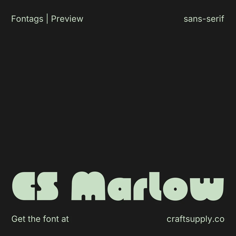 CS Marlow font specimen