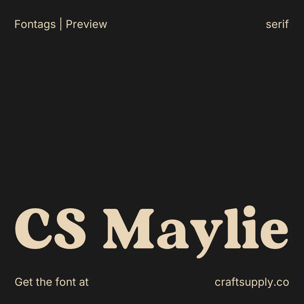 CS Maylie font specimen