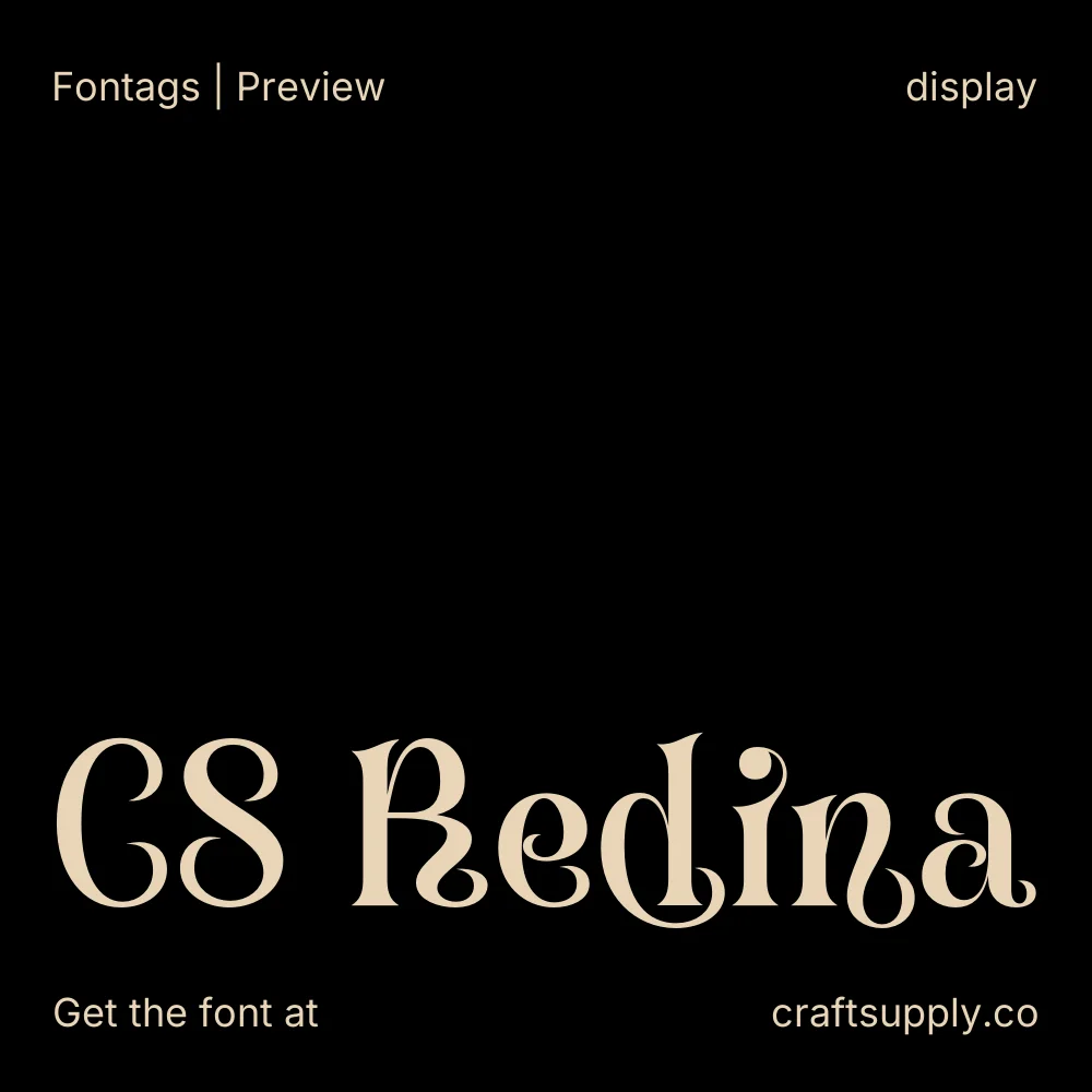 CS Redina font specimen