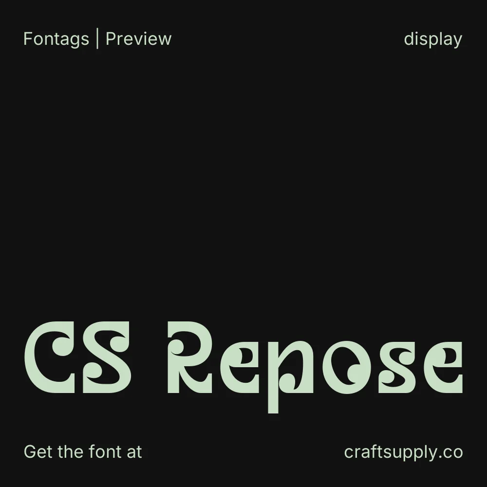 CS Repose font specimen