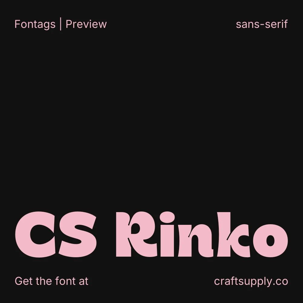 CS Rinko font specimen