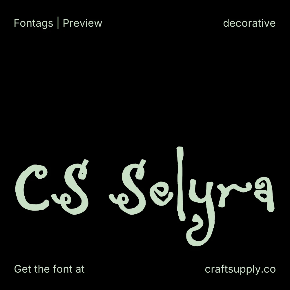 CS Selyra font specimen