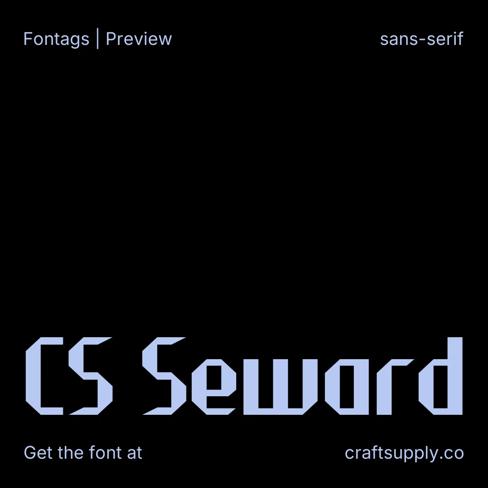 CS Seward font specimen