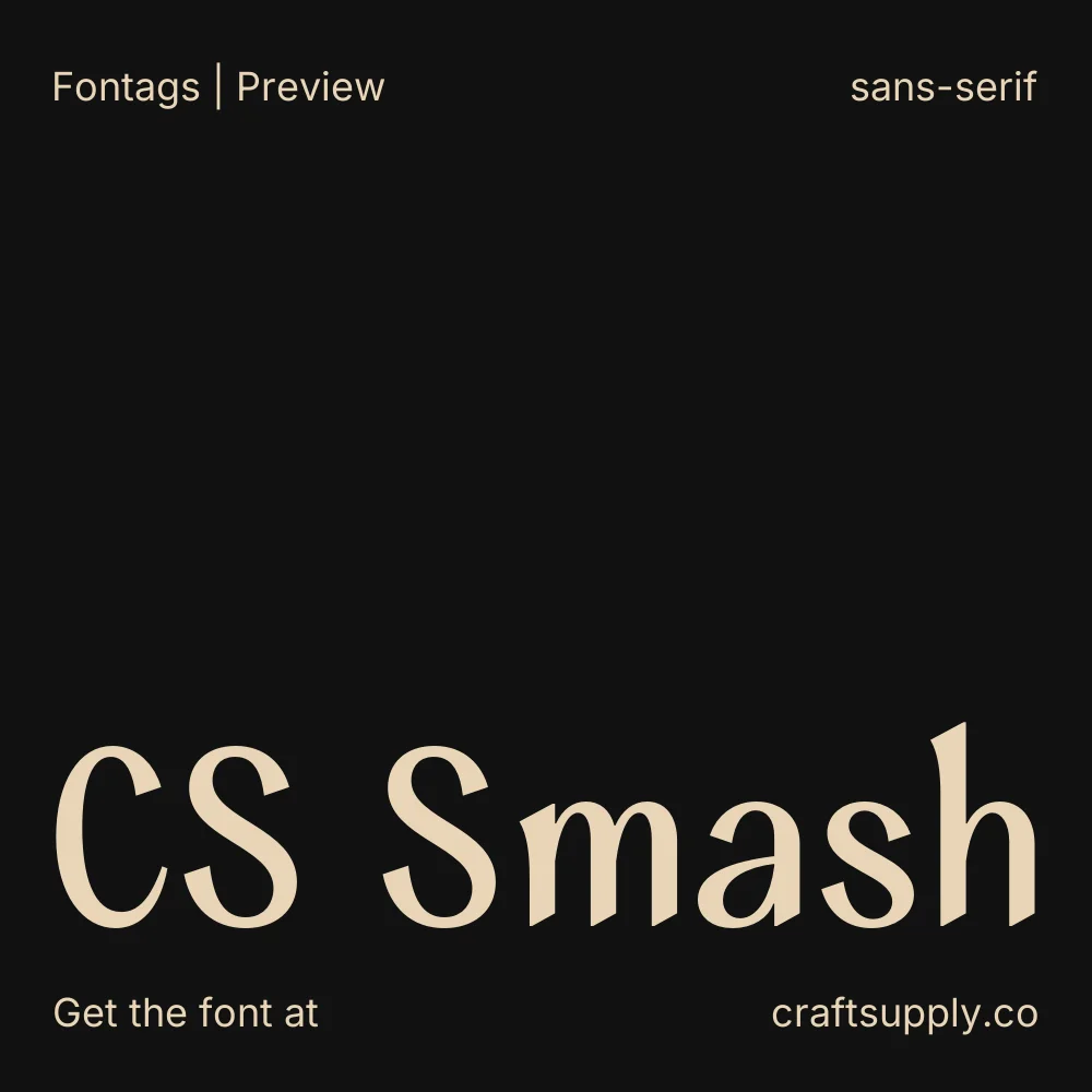 CS Smash font specimen