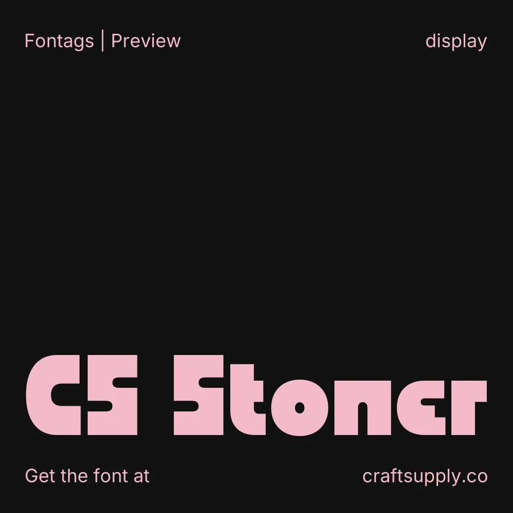 CS Stoner font specimen