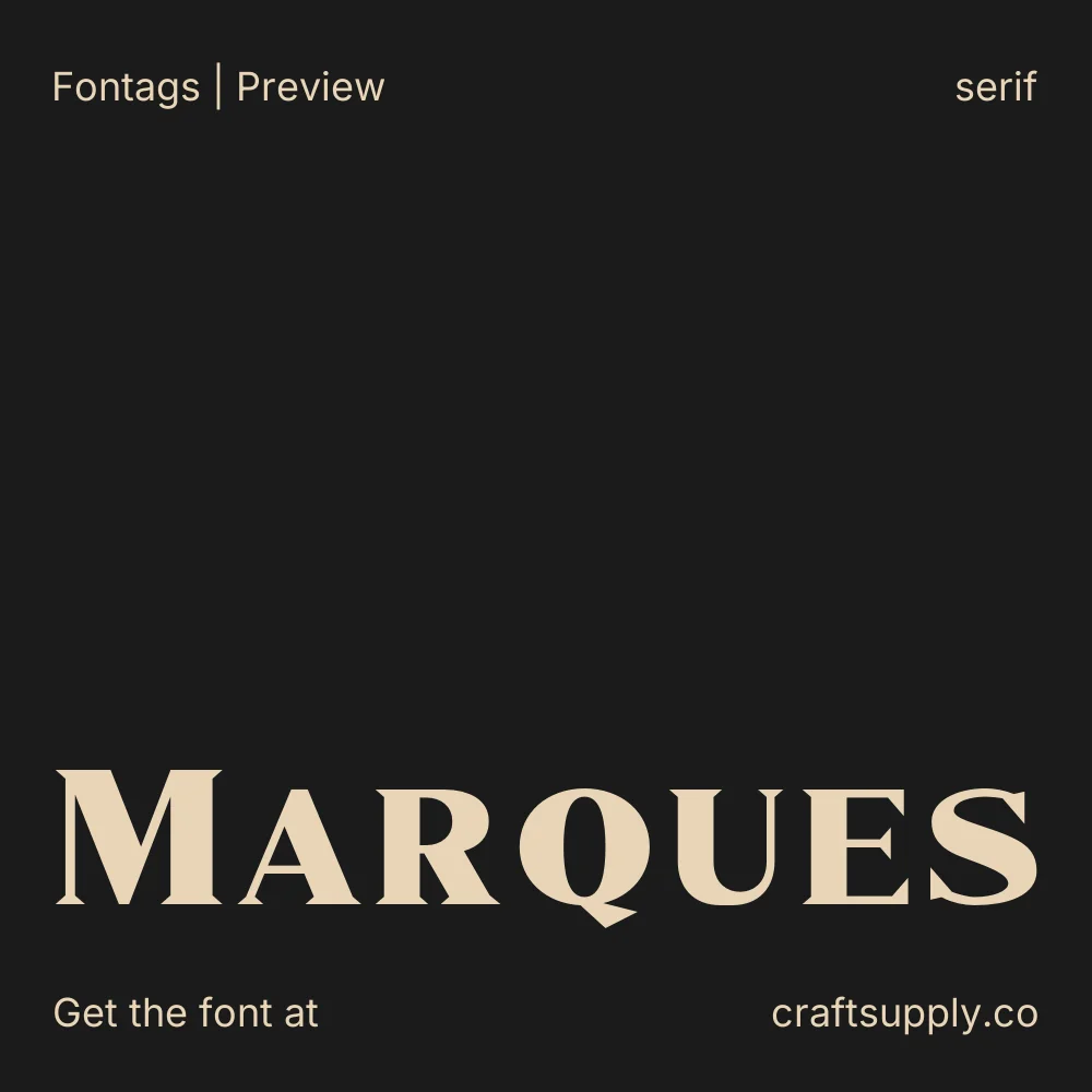Marques font specimen