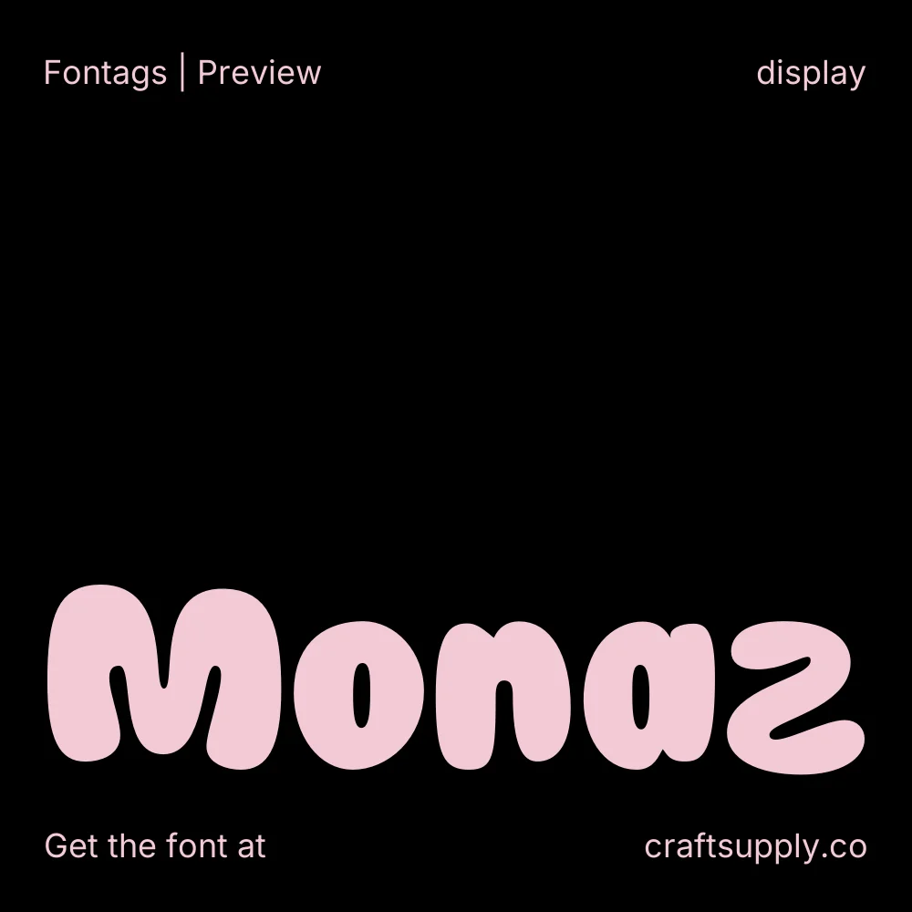 Monaz font specimen