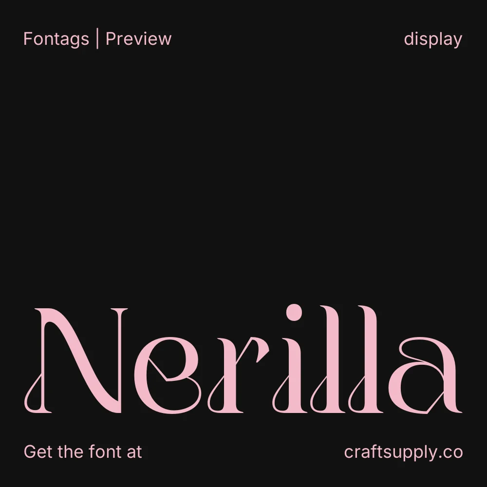 Nerilla font specimen