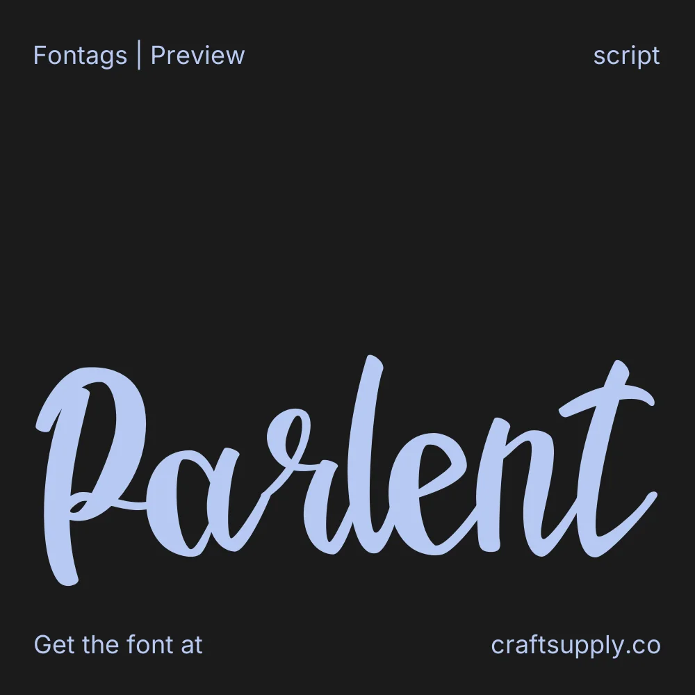 Parlent font specimen