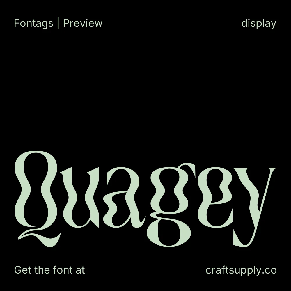 Quagey font specimen