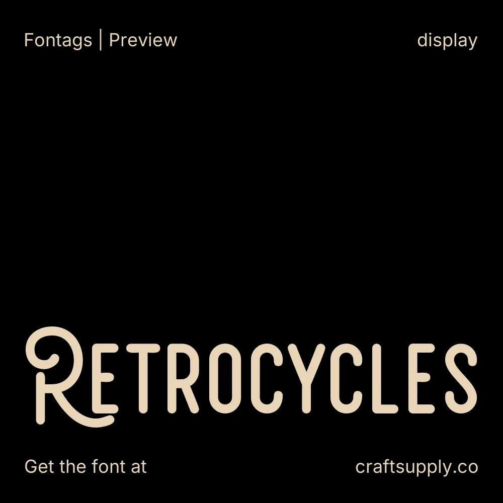 Retrocycles font specimen