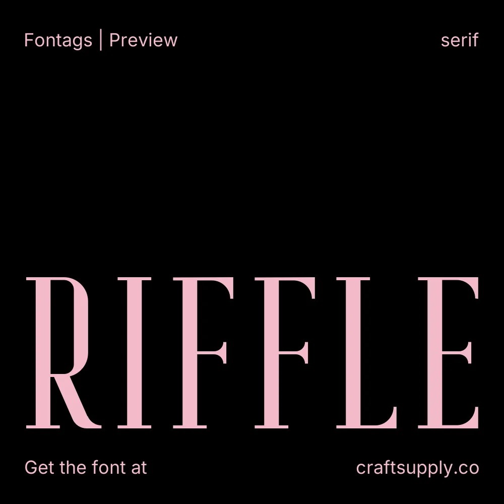 Riffle font specimen
