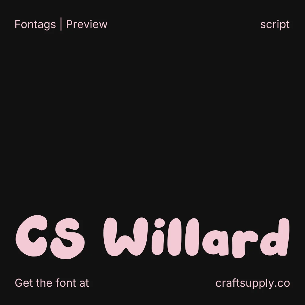 CS Willard font specimen